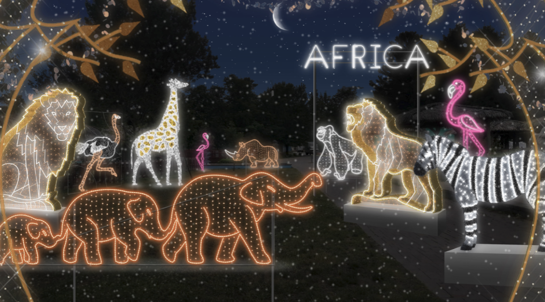 Une Féerie d’animaux géants illuminés s’amène au Parc Safari