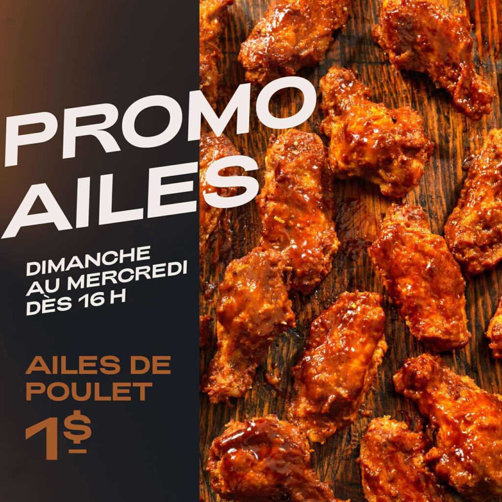 Soirée ailes à 1$ | Shaker Sorel